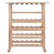 Pemberly Row 24-Bottle Transitional Solid Wood Wine Rack in Natural