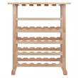 Pemberly Row 24-Bottle Transitional Solid Wood Wine Rack in Natural