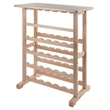Pemberly Row 24-Bottle Transitional Solid Wood Wine Rack in Natural