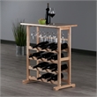 Pemberly Row 24-Bottle Transitional Solid Wood Wine Rack in Natural