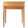 Pemberly Row Transitional Solid Wood Writing Desk with Hutch in Honey Brown