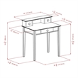 Pemberly Row Transitional Solid Wood Writing Desk with Hutch in Honey Brown