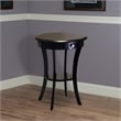 Pemberly Row Curved Leg Contemporary Wood End Table with Drawer in Black