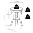 Pemberly Row Curved Leg Contemporary Wood End Table with Drawer in Black
