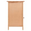 Pemberly Row Transitional Solid Wood Night Stand with Cabinet in Natural