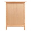 Pemberly Row Transitional Solid Wood Night Stand with Cabinet in Natural