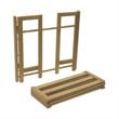 Pemberly Row 4-Tier Transitional Solid Wood Shoe Rack in Natural