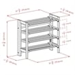 Pemberly Row 4-Tier Transitional Solid Wood Shoe Rack in Natural