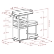 Pemberly Row Transitional Solid Wood Entertainment Bar Cart in Espresso