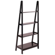 Pemberly Row 4-Tier A Frame Solid Wood Book Shelving Unit in Espresso