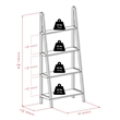 Pemberly Row 4-Tier A Frame Solid Wood Book Shelving Unit in Espresso