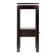Pemberly Row Transitional Solid Wood End Table in Rich Espresso