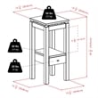 Pemberly Row Transitional Solid Wood End Table in Rich Espresso