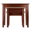 Pemberly Row 3-Piece Rectangular Top Solid Wood Nesting Tables in Antique Walnut