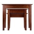 Pemberly Row 3-Piece Rectangular Top Solid Wood Nesting Tables in Antique Walnut