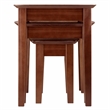 Pemberly Row 3-Piece Rectangular Top Solid Wood Nesting Tables in Antique Walnut