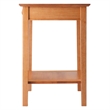 Pemberly Row Transitional Solid Wood Printer Stand in Honey Pine