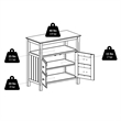 Pemberly Row 2-Door Transitional Solid Wood Buffet Table in Black
