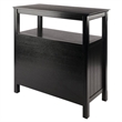 Pemberly Row 2-Door Transitional Solid Wood Buffet Table in Black