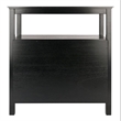 Pemberly Row 2-Door Transitional Solid Wood Buffet Table in Black