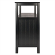 Pemberly Row 2-Door Transitional Solid Wood Buffet Table in Black