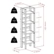 Pemberly Row 4-Tier Modern Solid Wood Folding Bookshelf in Black/Walnut