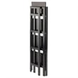 Pemberly Row 4-Tier Modern Solid Wood Folding Bookshelf in Black/Walnut