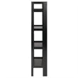 Pemberly Row 4-Tier Modern Solid Wood Folding Bookshelf in Black/Walnut