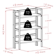 Pemberly Row 3-Tier Stackable and Folding Solid Wood Book Shelf in Black