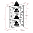 Pemberly Row 7-Piece Solid Wood Storage Set with Baskets in Espresso/Black