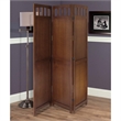 Pemberly Row Transitional Solid Wood Folding Screen in Antique Walnut