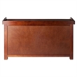 Pemberly Row Transitional Solid Wood Storage Bench in Antique Walnut
