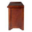 Pemberly Row Transitional Solid Wood Storage Bench in Antique Walnut