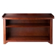 Pemberly Row Transitional Solid Wood Storage Bench in Antique Walnut