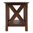 Pemberly Row Transitional Solid Wood End Table in Cappuccino