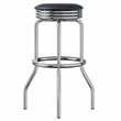 Pemberly Row 3-Piece Round Wood/Metal Pub Set in Black/Chrome