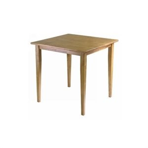 Pemberly Row Square Transitional Solid Wood Dining Table in Light Oak