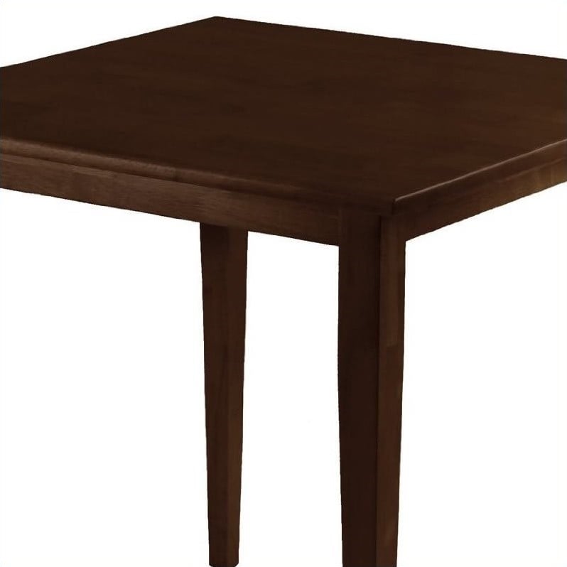 Pemberly Row Square Transitional Solid Wood Dining Table in Antique Walnut