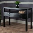 Pemberly Row Transitional Solid Wood Console Table in Espresso