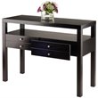 Pemberly Row Transitional Solid Wood Console Table in Espresso