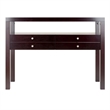 Pemberly Row Transitional Solid Wood Console Table in Espresso