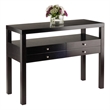 Pemberly Row Transitional Solid Wood Console Table in Espresso