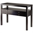 Pemberly Row Transitional Solid Wood Console Table in Espresso