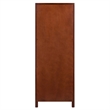 Pemberly Row Transitional Solid Wood Close Cupboard w/ Drawer in Antique Walnut