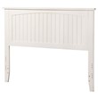Pemberly Row Modern Wood Full Panel Headboard with USB Charging Station in White
