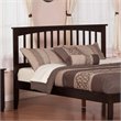 Pemberly Row Mission King Wood Headboard in Espresso
