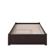 Pemberly Row Full Trundle Platform Bed in Espresso
