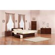 Pemberly Row Transitional Solid Wood King Storage Platform Bed in Walnut
