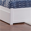 Pemberly Row Full Wood Platform Bed with Footboard & Twin Trundle in White