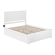 Pemberley Row Solid Wood White Platform Bed Cottage Design 64.63